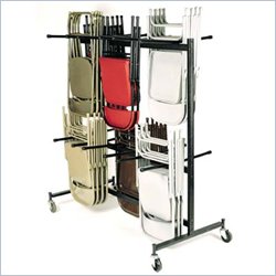 National Public Seating Double Tier Hanging Chair Cart