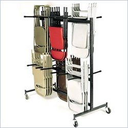 National Public Seating Chair Cart with Extension Bars