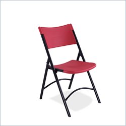 National Public Seating Red Blow Molded Folding Chair