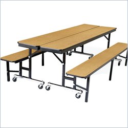 National Public Seating Mobile Convertible Bench 96 Inch Particle Board Core