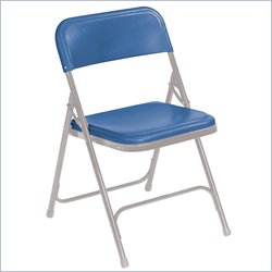 National Public Seating Premium Lightweight Folding Chairs-Grey Plastic & Gray Frame