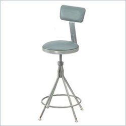 National Public Seating 24-28 Adjustable Swivel Stool W/ Backrest