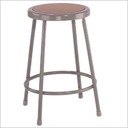 National Public Seating 24 Stool with Hardboard Seat