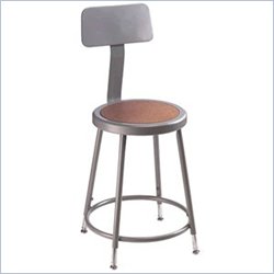 National Public Seating 19-27 Adjustable Stool with Backrest