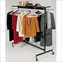 National Public Seating Chair Cart/ Garment Rolling Rack with Chekerette Bars