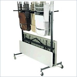 National Public Seating Chair Cart/Truck with Checkerette Bars
