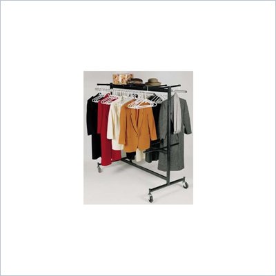 National Public Seating Chair Cart/ Garment Rolling Rack with Chekerette Bars
