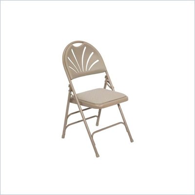 National Public Seating Fan-Back Upholstered Folding Chair