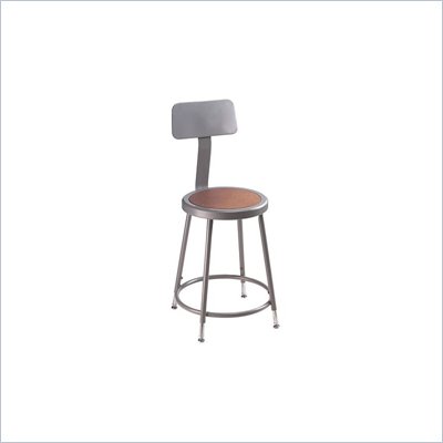 National Public Seating 19-27" Adjustable Stool with Backrest