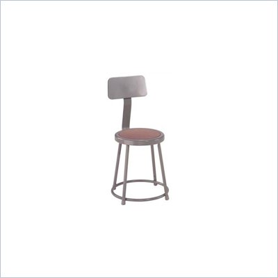 National Public Seating 30" Stool with Hardboard Seat & Backrest