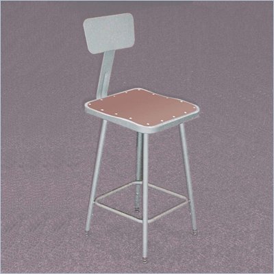 National Public Seating 25-33" Adjustable Stool with Backrest