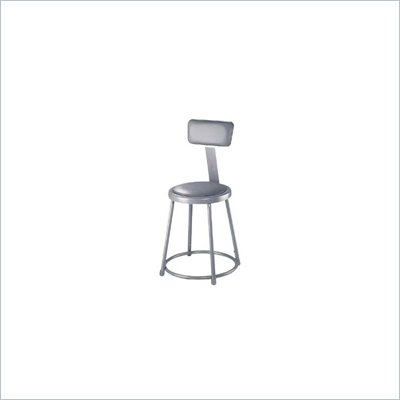National Public Seating 19-27" Adjustable Stool with Backrest