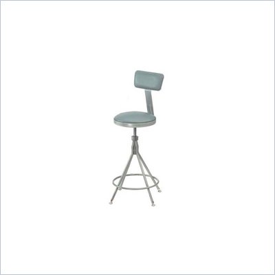 National Public Seating 24-28" Adjustable Swivel Stool W/ Backrest