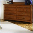 ADD TO YOUR SET: Standard City Park Cherry Six Drawer Double Dresser