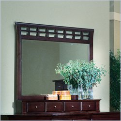Standard Glasgow Storage Mirror In Rich Cherry Finish
