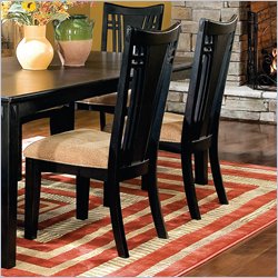 Standard Sonoma County Fabric Side Chair in Black Finish (Set of 2)