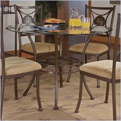 Standard Apprentice Contemporary Round Casual Dining Table with Glass Top
