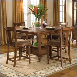 Standard North Shore Cherry Counter Height Pedestal Table with Storage Base