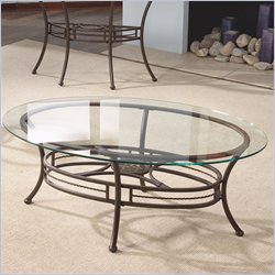 Standard Apprentice Oval Cocktail Table with Glass Top