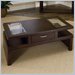 Standard Astoria Espresso Cocktail Table with Glass Inserts