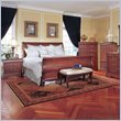 Standard St Pierre Wood Sleigh Bed 7 Piece Bedroom Set in Cherry Walnut Primavera