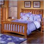 Standard City Park Kids Wood Slat Bed Complete 5 Piece Bedroom Set in Cherry