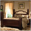 Standard Sorrento Wood Poster Bed 4 Piece Bedroom Set in Olympus Brown