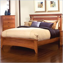 Standard Park Place Queen Wood Panel Bed 3 Piece Bedroom Set in Cherry