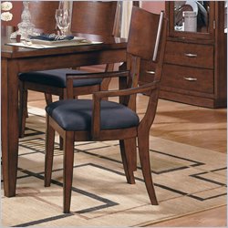 Standard Bay Heights Fabric Arm Chair in Deep Brown Finish (Set of 2)