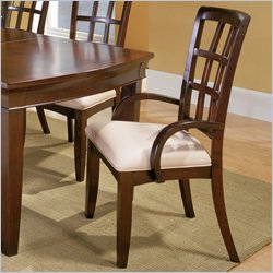 Standard Glasgow Faux Leather Arm Chair in Wenge Walnut Finish (Set of 2)