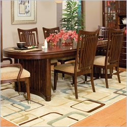 Standard Pacific Rim Mocha Double Pedestal Dining Table