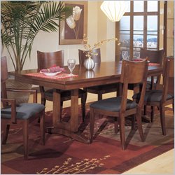 Standard Bay Heights Trestle Casual Dining Table in Deep Brown Finish