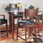 Standard Bay Heights Round Counter Height Dining Table with Glass Top