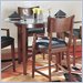 Standard Bay Heights Deep Brown Round Glass Table