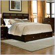  Standard City Gazebo II Queen/King Panel Bed in Dutch Chocolate Brown Finish 