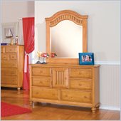 Standard Camp Forest Double 7 Drawer Dresser and Mirror in Light Pine