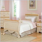Standard Furniture Princess Twin Sleigh Bed in White Wash