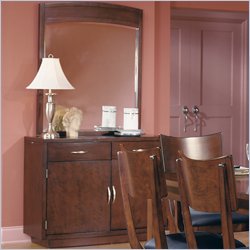 Standard Bay Heights Deep Brown Server and Mirror