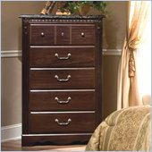 Standard Sorrento 5 Drawer Chest in Olympus Brown Finish