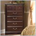 Standard Sorrento 5 Drawer Chest in Olympus Brown Finish
