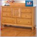 Standard Camp Forest Light Pine Double Dresser with Optional Landscape Mirror