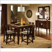 Standard Furniture Laguna 5 Piece Counter Height Dining Set in Dark Merlot