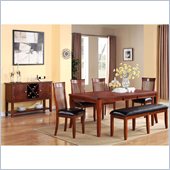 Standard Furniture Regency 6 Piece Dining Table Set in Sienna Brown