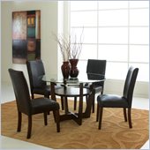 Standard Furniture Apollo 5 Piece Dining Set in Merlot