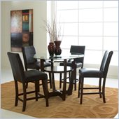Standard Furniture Apollo Counter Height 5 Piece Dining Set in Merlot