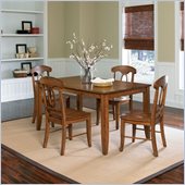 Standard Furniture Branson 5 Piece Dining Table Set in Antique Oak