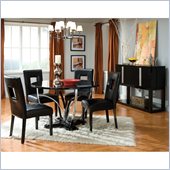 Standard Furniture Folio 5 Piece Dining Set in Black High Gloss Finish