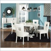 Standard Furniture Meridian 5 Piece Dining Set in White Gloss