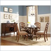 Standard Furniture Crossroad 5 Piece Dining Set in Rustic Brown