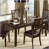 Standard Furniture Bella Marbella Top Dining Table in Chocolate Cherry